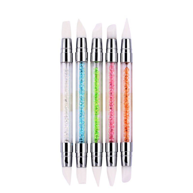 Stylo à points pour vernis Gel UV, 5 pièces, pour Nail Art, strass: Default Title
