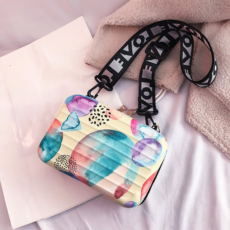 Personality Shoulder Clutch Mini Square Box Bag Cartoon Color Lovely Crossbody Bags Women Handbag Soft: 11