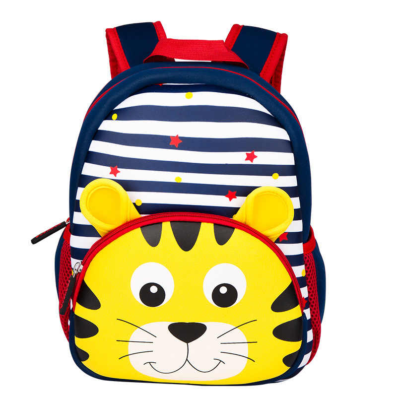 Nieuw Cute Kids Peuter Schooltassen Rugzak Kinderen Kleuterschool Schooltas 3D Cartoon Dier Tas voor Meisjes Jongens mochila infantil: Tiger