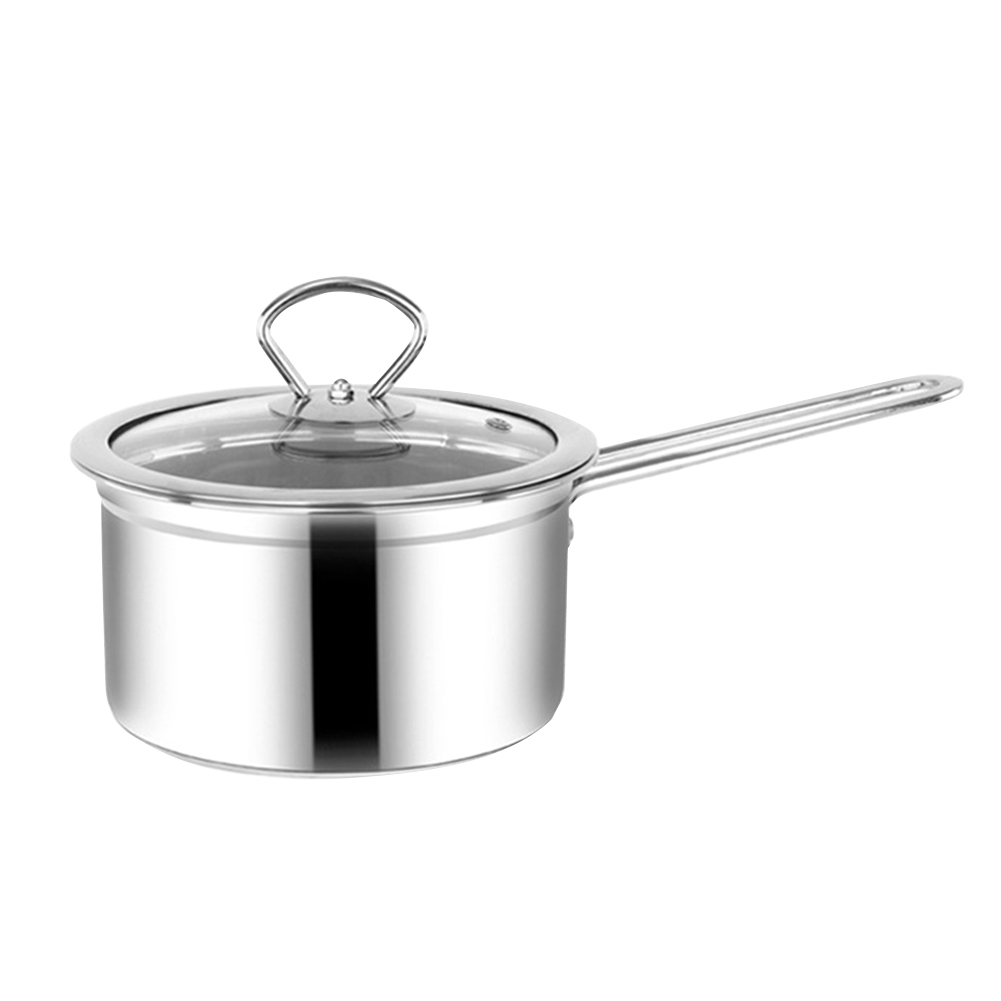 Kjeler i Rustfritt Stål - 16cm - Med Lokk - Induksjon - Enkelt Håndtak