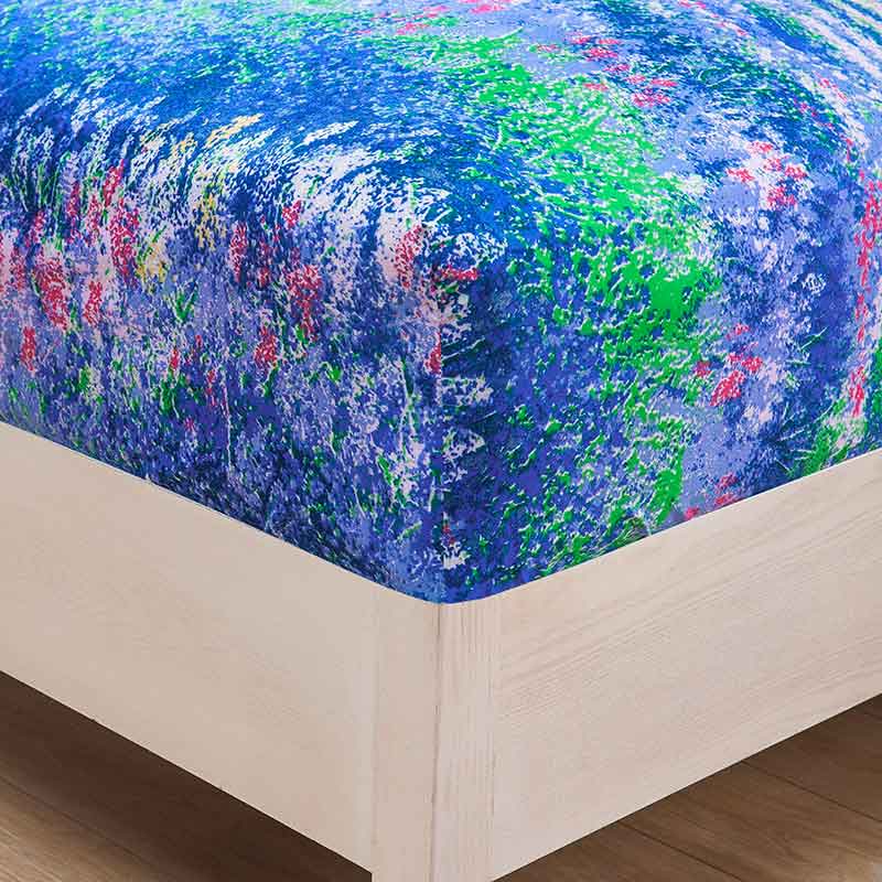 Purple Flower Mattress Cover 180x200 Single Mattress Protector Bed Bug Proof Dust Mite Mattress Pad Cover for Mattress 45