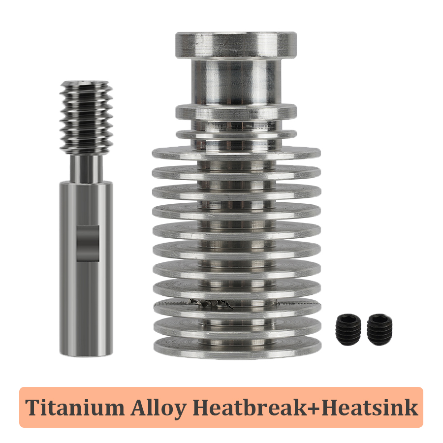 E3D V6 Heatbreak Heatsink KP3S 3D Printer Titanium Alloy Bi-Metal Throat For Kingroon KP3S/KP3S Pro/KP3S Pro S1/KP3S Pro V2/KP5L: Yellow