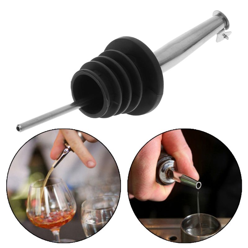 Rustfrit stål whisky spiritus olie flow vinflaske hældebeholder hældtud prop med låg barware værktøj til køkken tilbehør