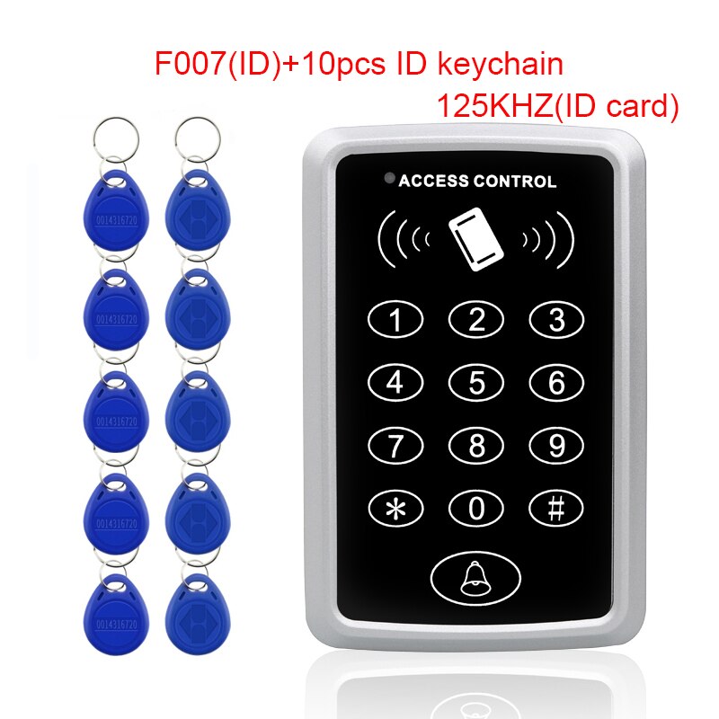125KHz RFID Access Control Keypad EM Card Reader Door Access Control System Door Lock Opener Keyboard System: E