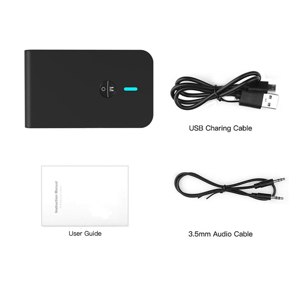 2 in bluetooth-compatible 5,0 transmitter/receiver rechargeable adapters for tv, computer, car speakers 1 3,5mm aux hifi music audio