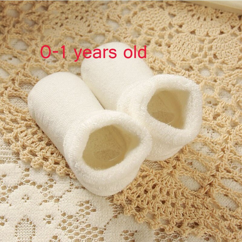 Leuke Baby Sokken Cartoon Dieren Peuter Jongens Meisjes Sokken Herfst Winter Warm Anti Slip Vloer Sok Badstof Handdoek Sokken: 0-1Y white 2