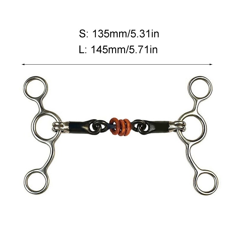 Reit Ausbildung Pferd Ring Trense Edelstahl Pferd Thickeness Gag Ring 91AD