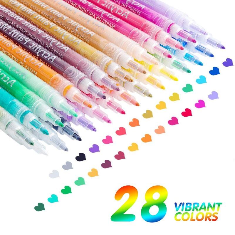 In Europe Kid Friendly Non-Toxic No smelling Premium Acrylic Paint Marker Pens