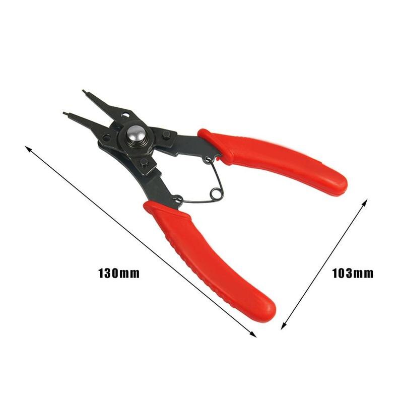 4 In 1 Multitool Snap Ring Pliers Set For Internal Retaining External Tools Head Spring Plier Combination Clip Disassembly F4C3
