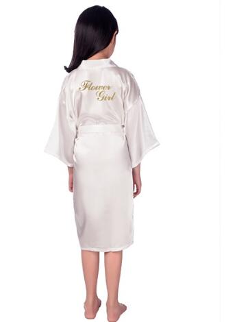 Bruidsmeisje van Baby Bloem Meisjes Gewaad Voor Bruid Bruiloft Kinderen Kids Kimono Bad Gown Kind Nachtkleding Nachthemd