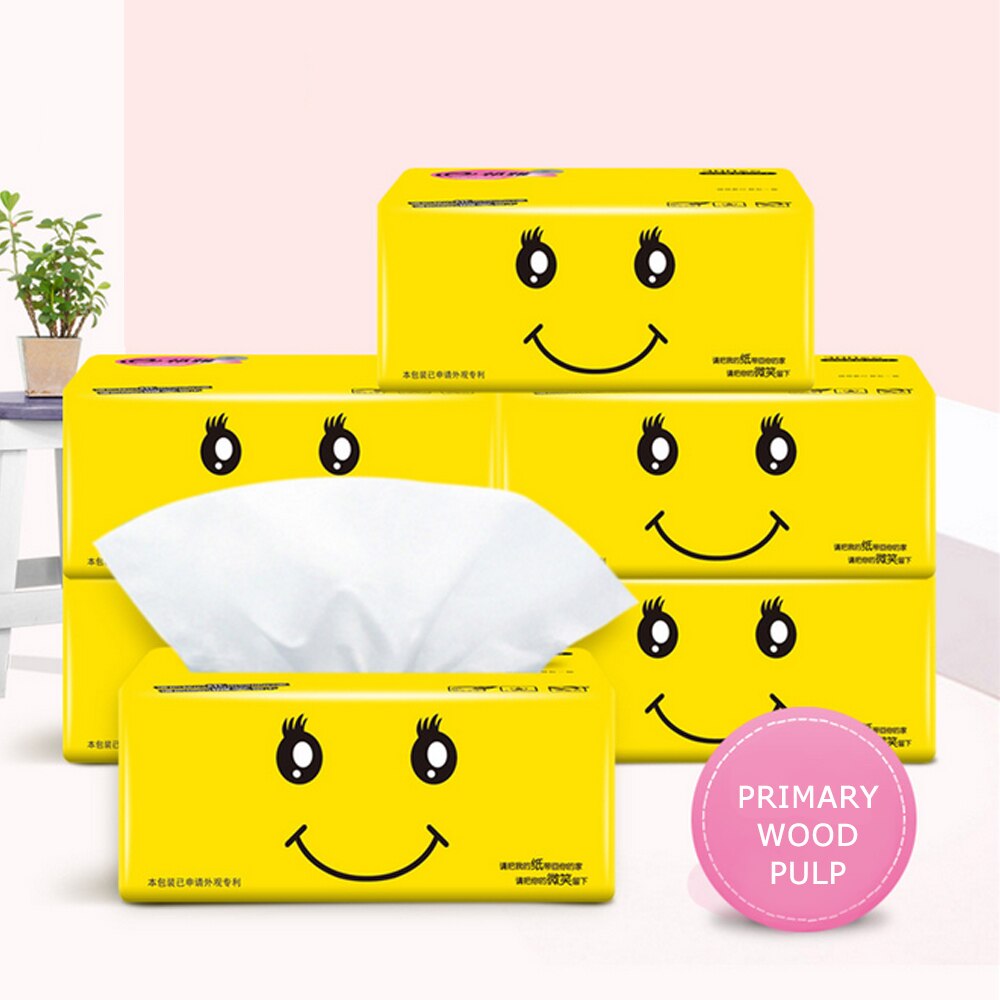 Stücke Hause Reine Holz Zellstoff Papier Handtuch Wc Papier Papier Extraktion Schnell Auflösen 4-schicht Jedes Stück Gesichts Tissue papier Servietten