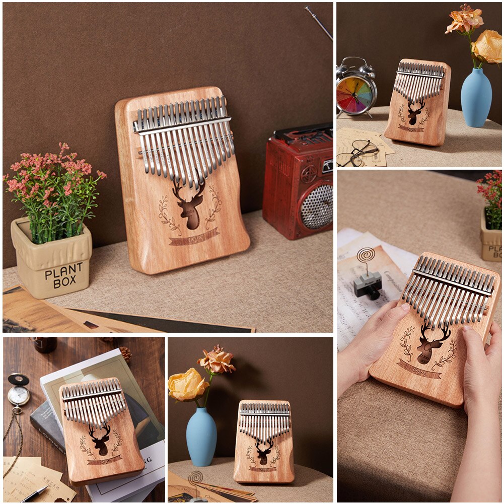 Mbira Hout Kalimba Muziekinstrument Herten Muziekinstrument 17 Toetsen Kalimba Acacia Wood Thumb Piano