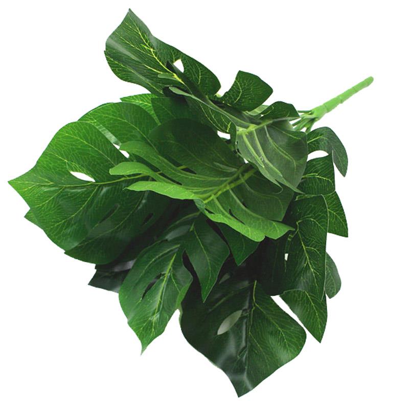 Kunstige blade gren retro grønt blad til boligindretning bryllup planter imiteret stof løv værelse dekoration: 4