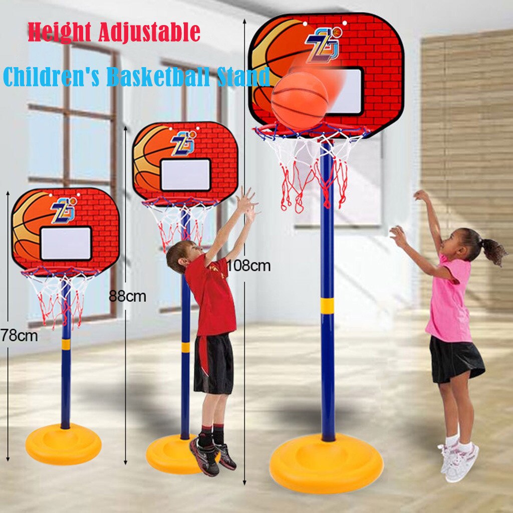 Child's Sporting Goods Adjustable Indoor Basketball Rack Basketball Combination Adjustable indoor basketball hoop basketball#30