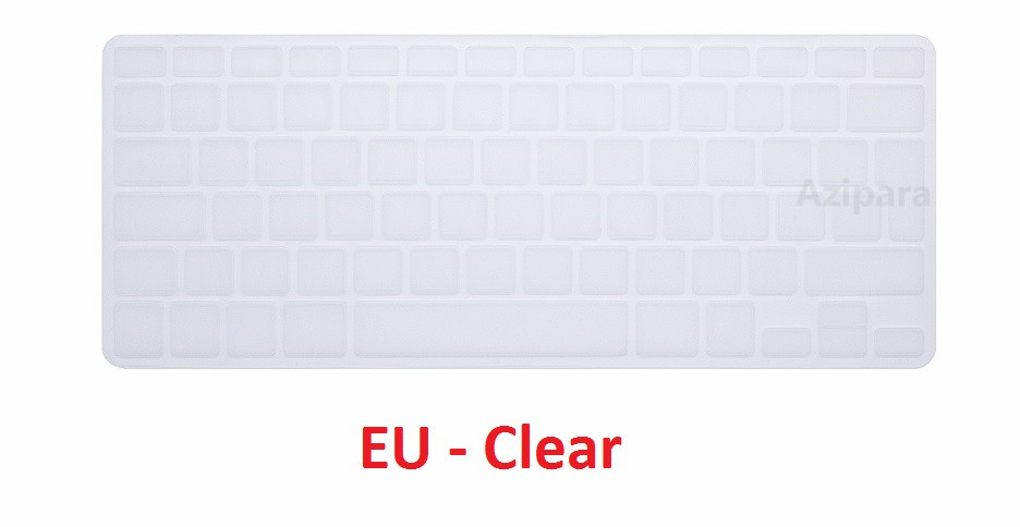 Coque de clavier en silicone souple EU/US pour Macbook Pro 13 Pro 15 CDROM A1278 A1286, EU/US/russe: EU-Clear