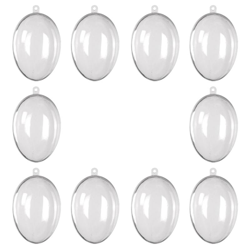 10Pcs and Funny Easter Egg Box Transparent Egg Box Decorated Party Supply