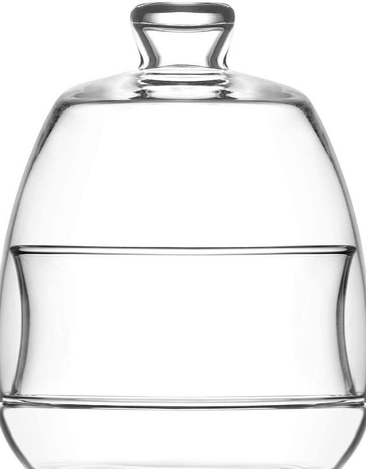 Glas sockerskål burk lock porslin middagsset dessert mat servering frukost behållare för kökstillbehör hem: D  - 255 cc