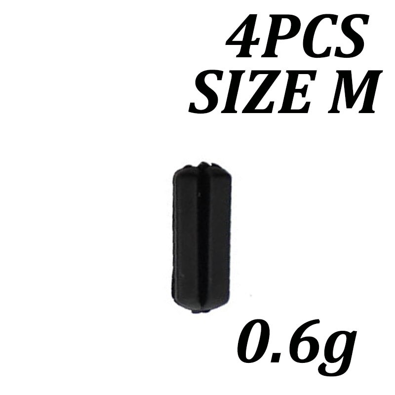 Plomos de tungsteno para pesca de carpa, 4 piezas, masilla de barro de tungsteno, Terminal de pesas de plomo para carpa, aparejos de plomo: 4PCS Size M