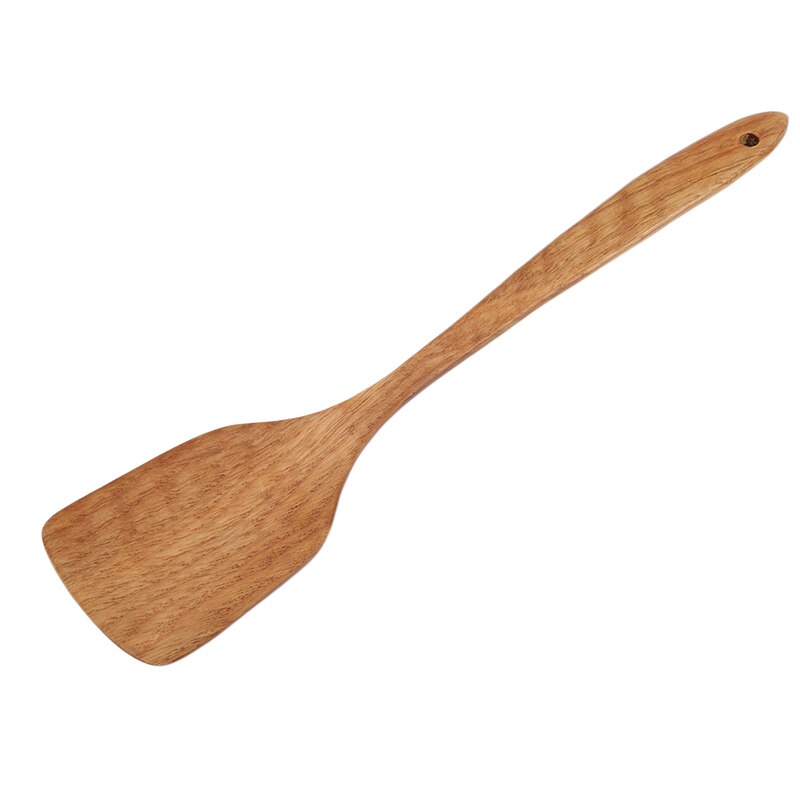 Natural Healthy Wood Long Handle Wok Spatula Nonstick Restaurant Hotel Kitchen Cooking Wood Shovel Tools: Default Title