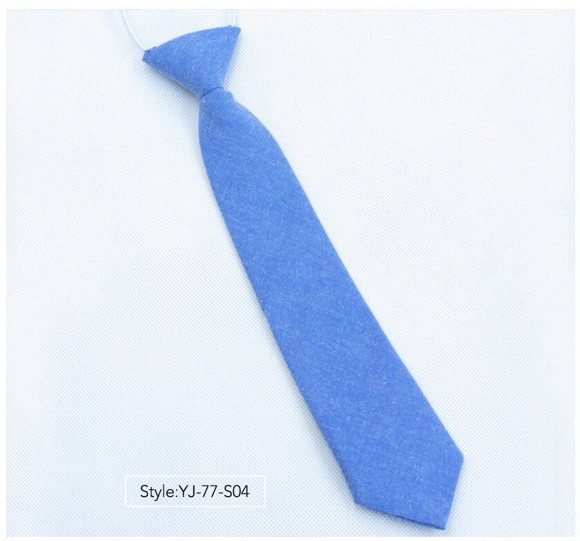 Ties for Children Cotton Solid Neck Tie Boys Girls Students Kid Necktie Performance Photograph Graduation Ceremony: YJ-77-S04