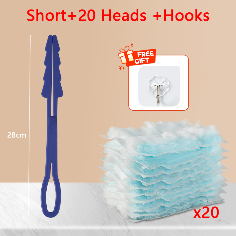 Disposable Dusters With Replace Heads Refills Bulk Duster Brush For Cleaning Home Office Blinds Car Surface Duster Cleaning Tool: WHITE