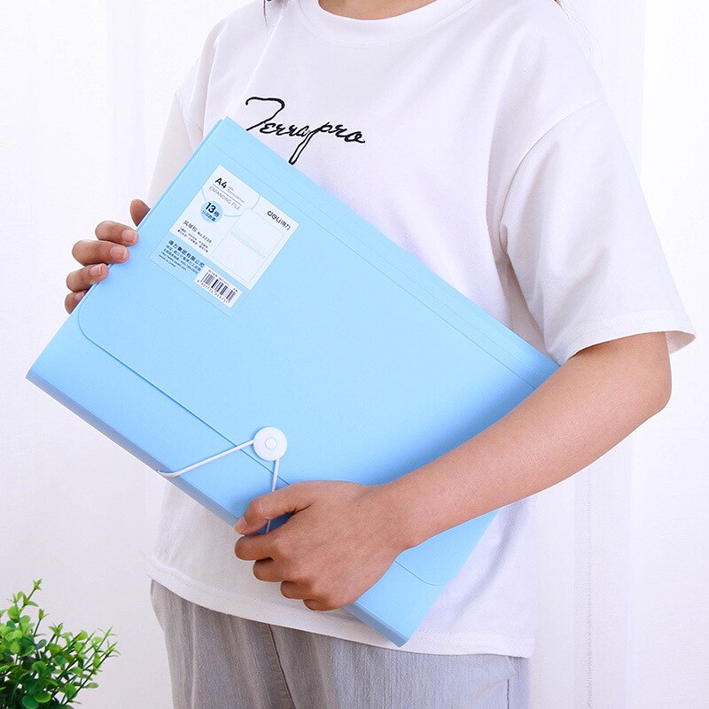 deli Newest A4 Paper File Folder Bag Premium Waterproof Business Book Office stationery Document folder Rectangle Office