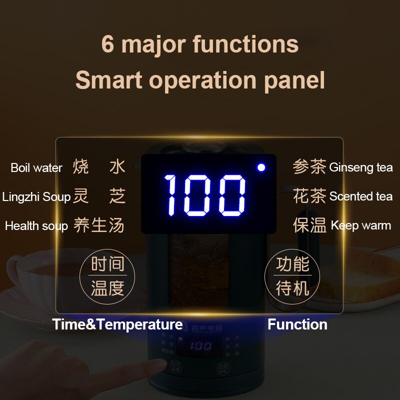 Xiaomi-Mini hervidor de agua eléctrico para la salud, tetera portátil multifunción con filtro, taza de acero inoxidable, Caldera de agua de vidrio