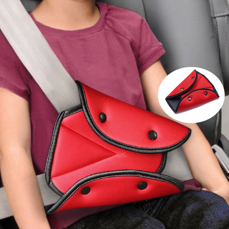 couverture de ceinture de sécurité pour voiture douce réglable enfants ceinture de sécurité fixateur Triangle Anti-rebord pour les ceintures de Protection du cou de l'enfant