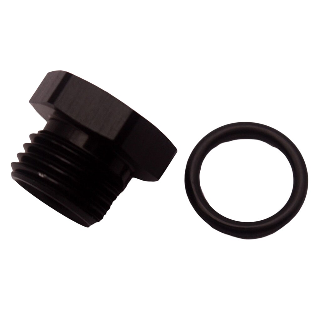 Een-6 (AN6 -06) orb Hex Hoofd Poort Plug Met O Ring Boss + 1/8 "Npt Poort Zwart
