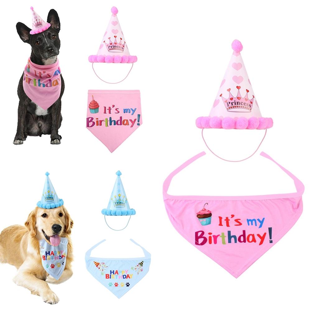 1Pcs Leuke Stijl Hond Verjaardag Hoed Pet Verjaardagsfeestje Hoed Dier Hond Verjaardag Verjaardag Hoed Pet Accessoire Voor party FSA0226