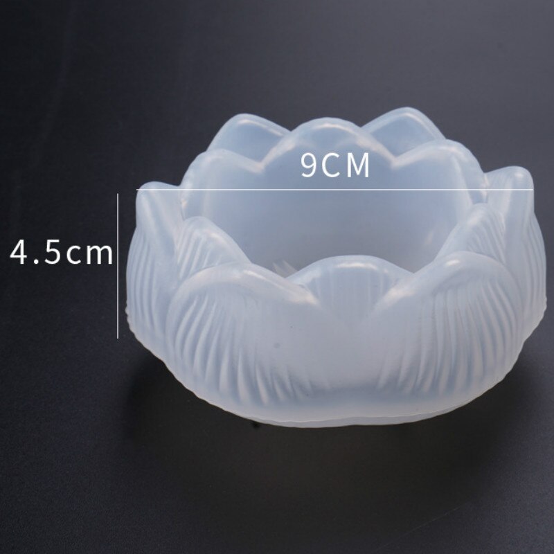 Molde de silicona con forma de flor grande para almacenamiento de loto, plato con forma de flor, molde para Cenicero Floral, bandeja grande, molde para hacer flores, artesanía de resina epoxi
