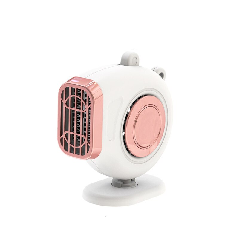 Portable Auto Car Heater Defroster Demister 12V 150W Electric Heater Windshield 360 Degree Rotation ABS Heating Cooling Fan: white