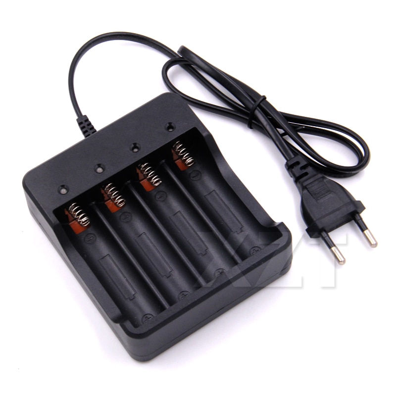 Wiederaufladbares Reise-Ladegerät für 18650 Li-Ionen-Akku, Aufbewahrungsbox, EU-uns-Stecker, AC-Wandladegerät, geschützter Adapter