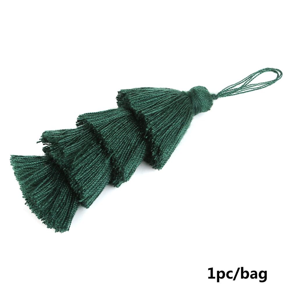 Pampilles en Poly coton 4 couches | Pour décoration de mariage, sac de vêtement accessoire rideaux de couture, pendentifs pampilles à la pour bricolage: Dark Green