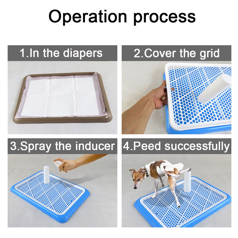 Pet Supplies Toliet Training Plastic With Pillar Toilet Mat Training Potty Dog Pad Tray Toilet Training Urinary Trainer Pee Pad