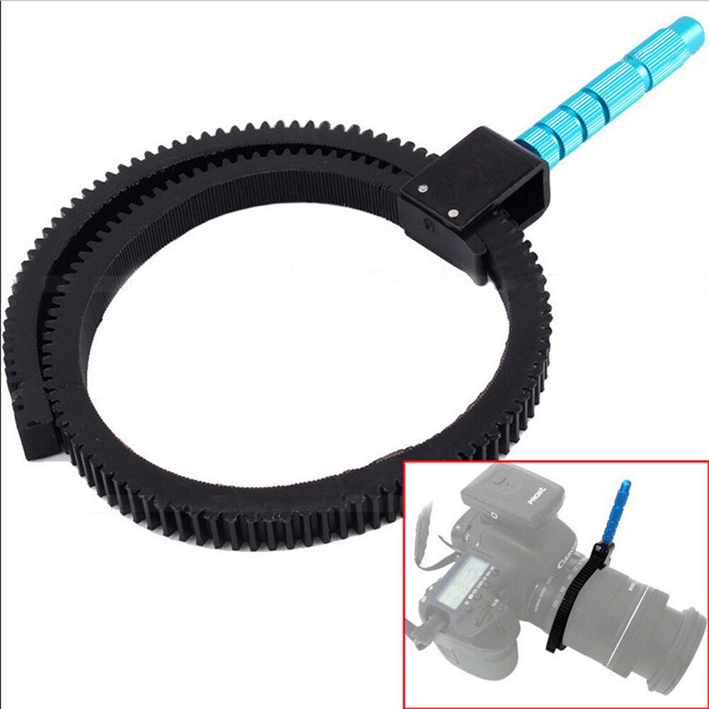 For SLR DSLR Camera Accessories Adjustable Rubber Follow Focus Gear Ring Belt With Aluminum Alloy Grip For DSLR Camcorder Camera