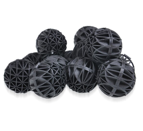 9 in 1 akvariefiltermaterial keramisk biokemisk boll akvarium medium akvarietillbehör nätpåse: Svarta biokulor / 1000g