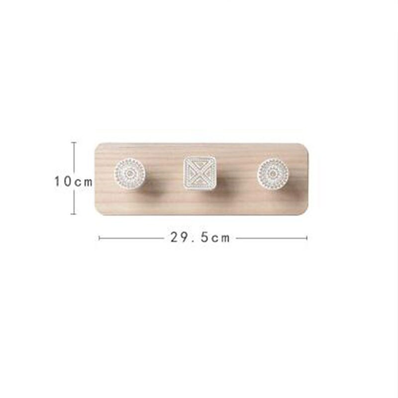 Nordique bois cintre mur crochet maison décoratif vêtements cintres porte-clés mural porte-manteau clé cintre étagère murale: 3 Hooks