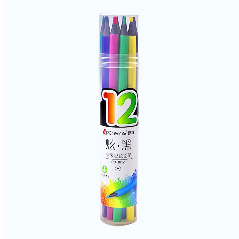 Lápiz de Color avanzado, sin madera, juego de lápices de colores pintados a mano para niños, lápiz de colores al óleo, crayón, dibujo artístico: 12 Colors