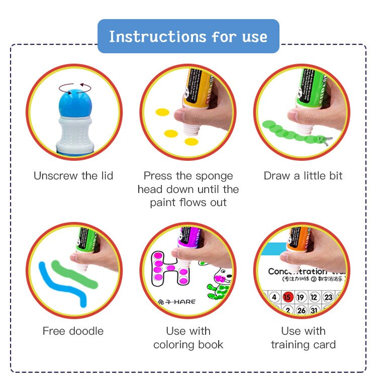Bolígrafo de Graffiti para niños pequeños, rotuladores mágicos de colores al azar, SUPER DOTS, para escritura artística y pintura, 3 uds.