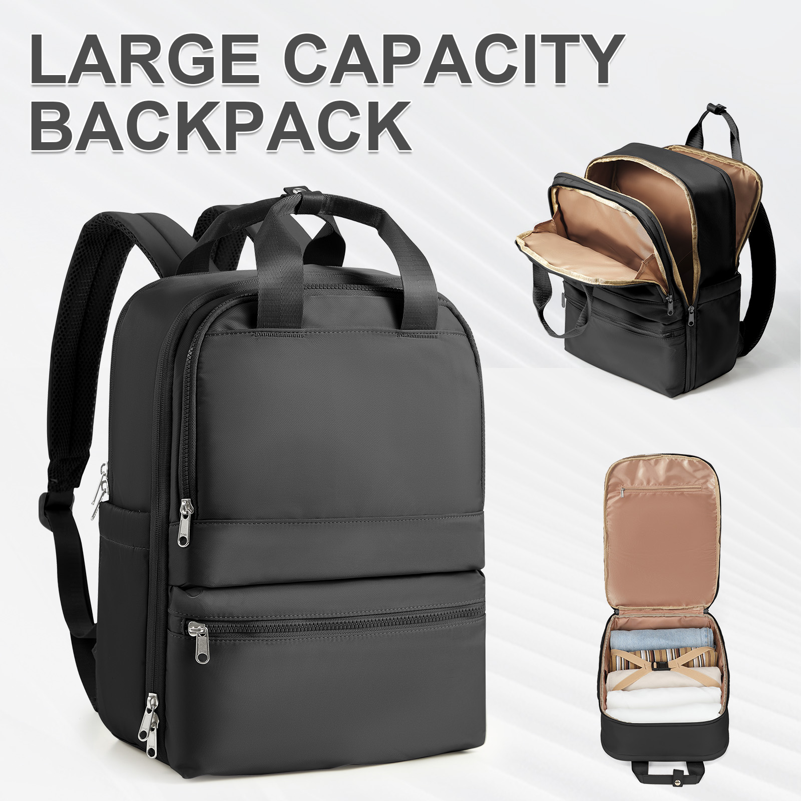 Mochilas de moda feminina para trabalho de negócios universitários, mochila de viagem elegante bolsa feminina mochila de lazer, mochila do professor: Verde exército