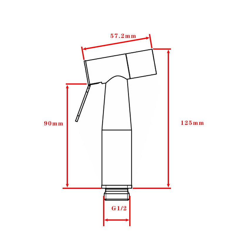 G1/2 304 Rvs Handheld Bidet Sproeier Douche Set Voor Badkamer Handspuit Douchekop Zelfreinigende