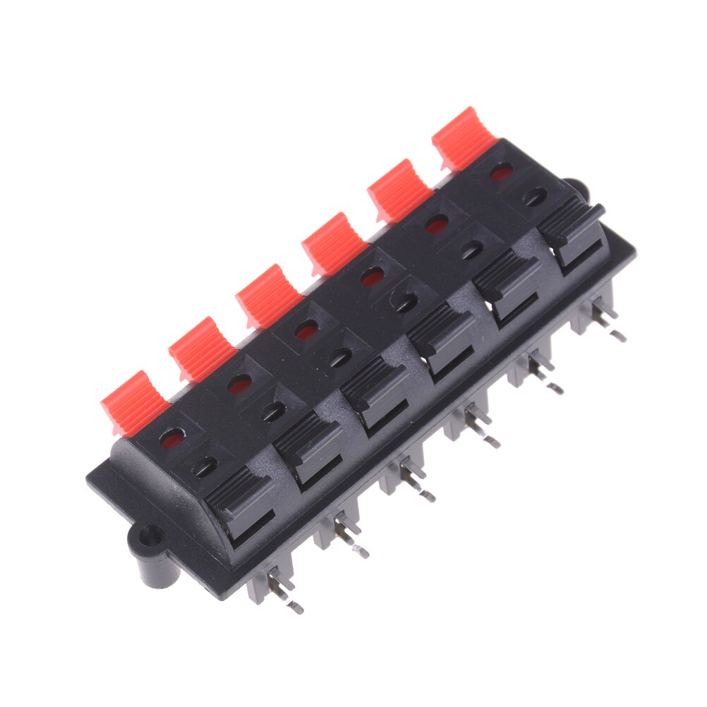 AC 50V 3A 12 Way 2 Row Push Release Connector Plate Stereo Speaker Terminal Strip Block