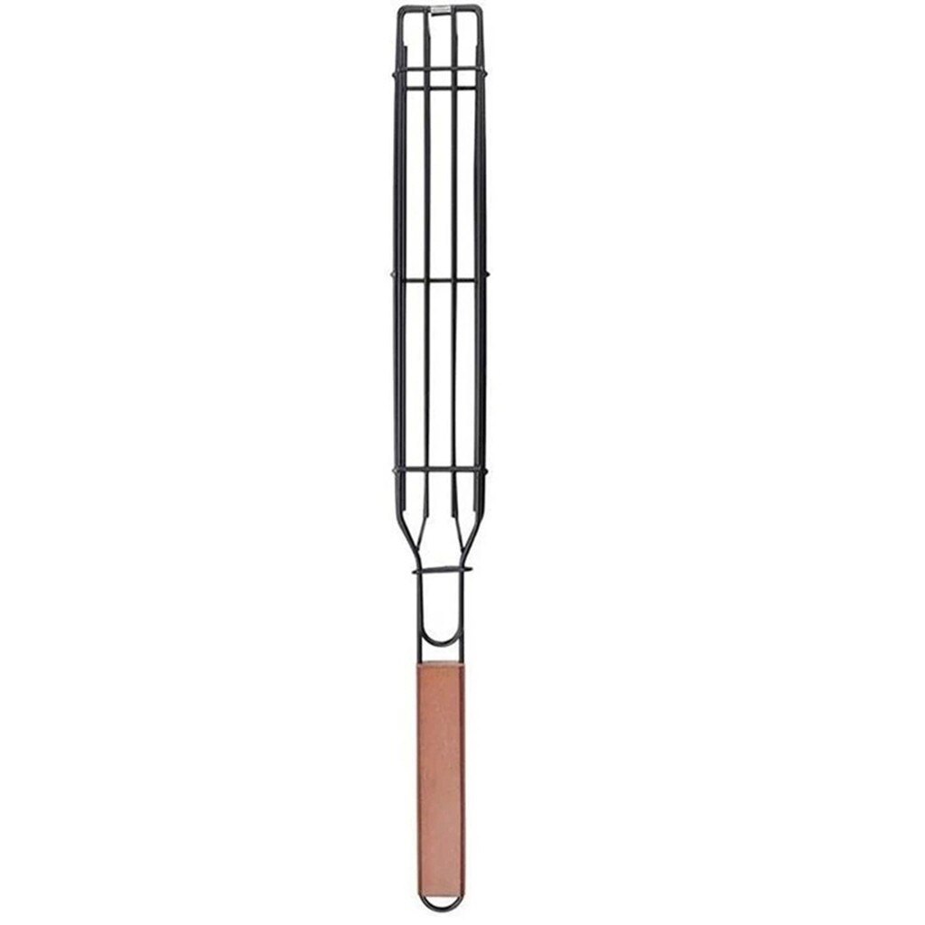 Mallas de malla de acero inoxidable para barbacoa, asador de pescado portátil, herramientas para cesto, accesorios de cocina Y5 #, 1/2 unidades: A