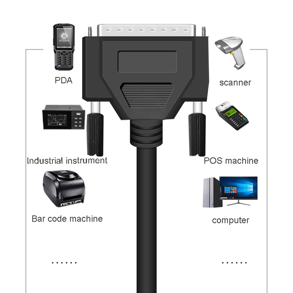 MOWU 25 Pin DB25 Parallel 25-Pin Male To Male Male To Female Female To Female LPT Printer Cable Connector 1.5M 3M