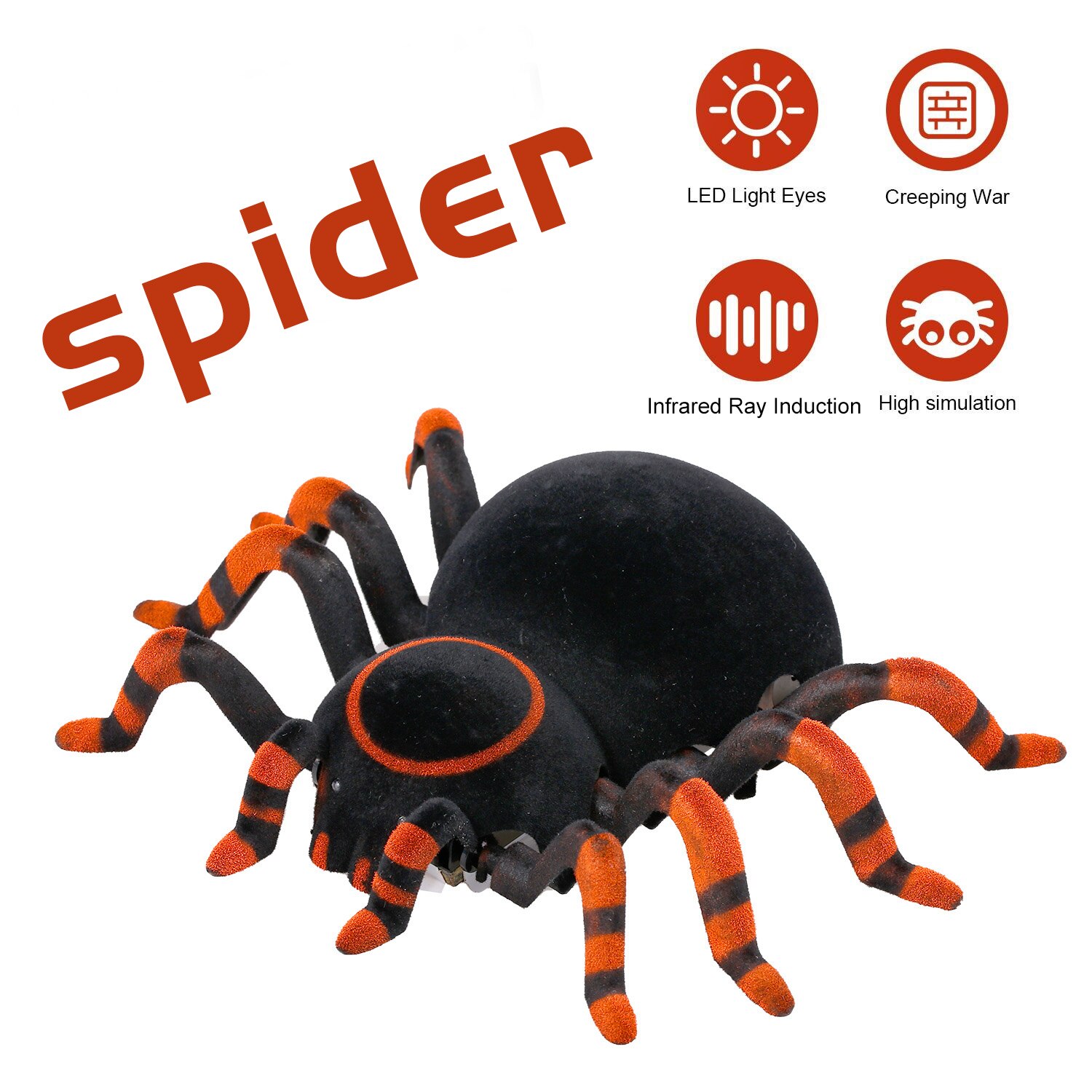 Wall Climbing Spider Remote Control Toys Infrared RC Tarantula Kid Toy Simulation Furry Electronic Spider Toy For Kids Boys