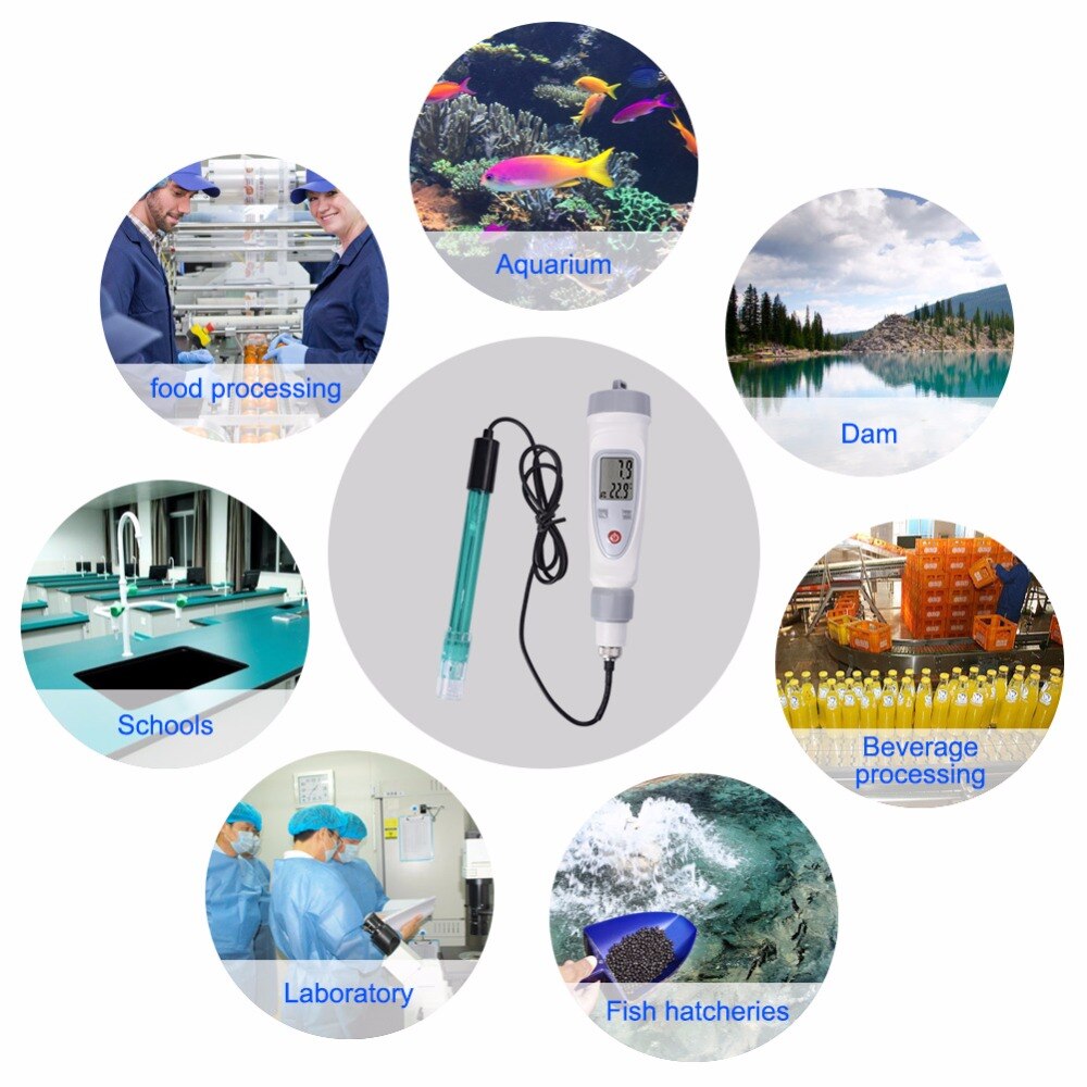 Portable Digital Water Tester Pen PH Meter Water Test Pen PH-20W External Connection Electrode Tester