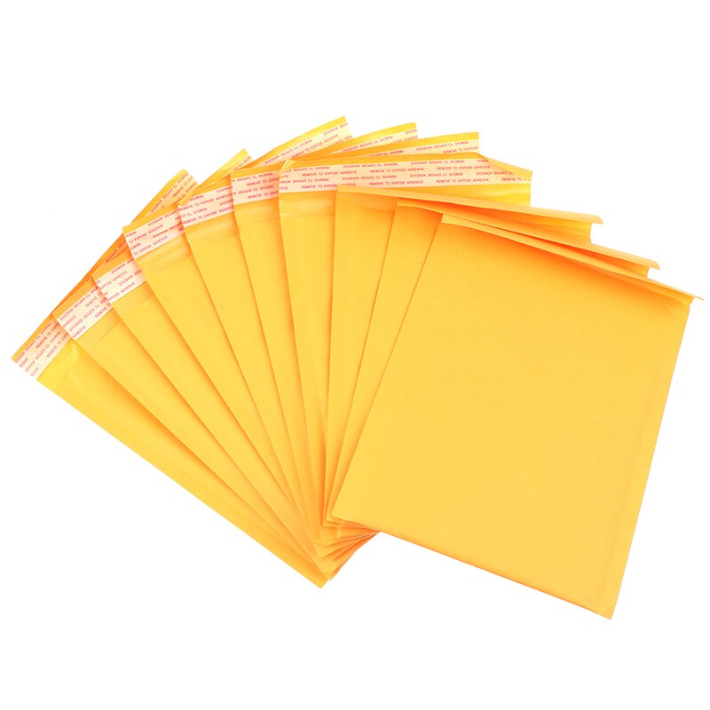 10pcs poly bubble film Kraft paper bubble envelope bag mail filled postal/logistics express envelope bubble mail bag: Default Title