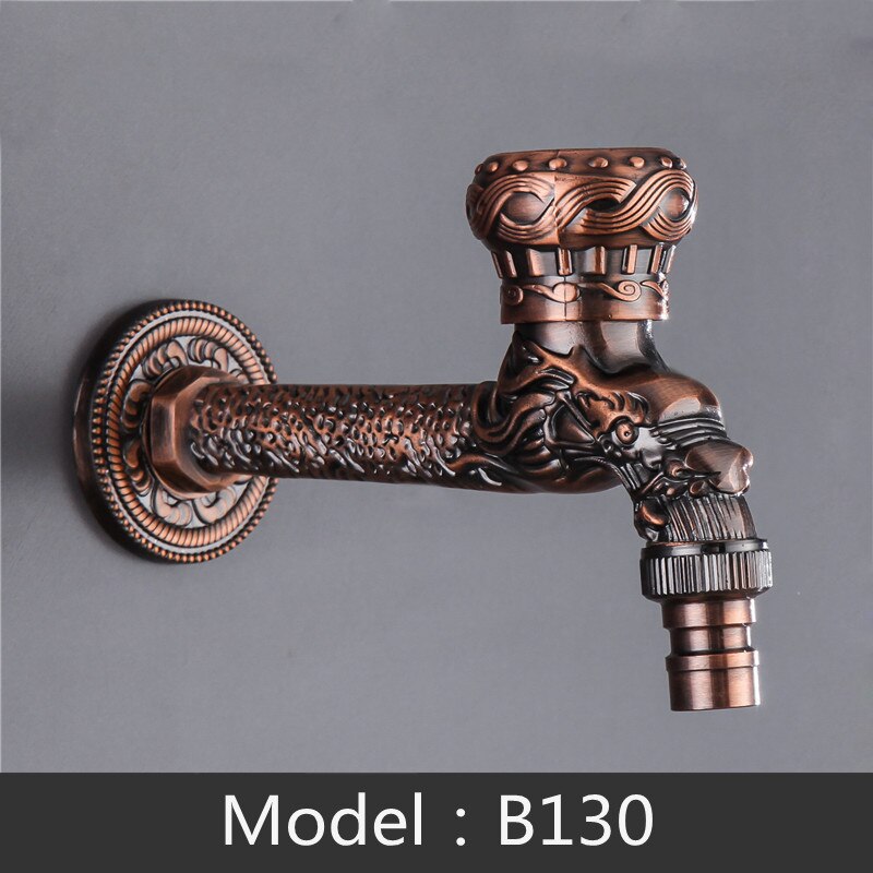 Robinet de jardin extérieur en laiton sculpté mural, , robinets de vadrouille pour Machine à laver: B130