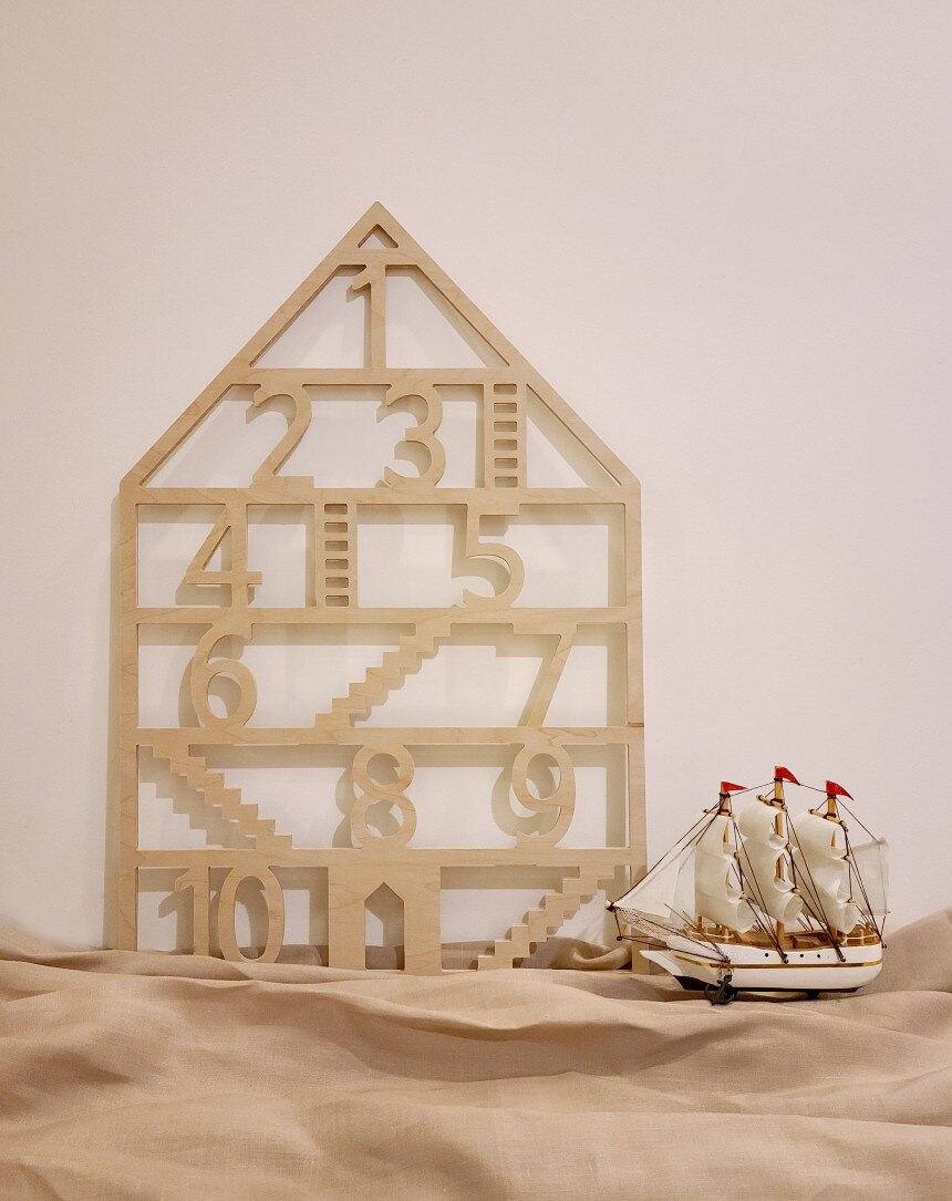 Decoración nórdica para cuarto de Bebé y Niño, tablero decorativo para habitación de niño y niña, letras de madera para el hogar: Azul marino